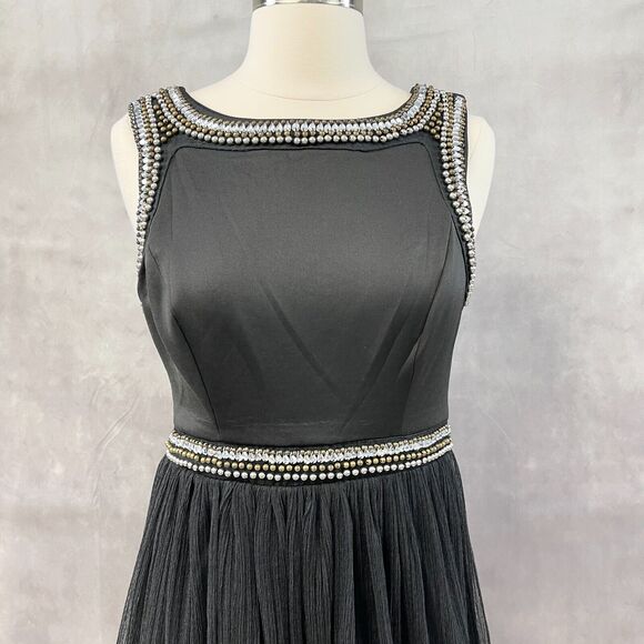 Love‎ Rein Fit Flare Dress Juniors 7 Whimsigoth Fairy Grunge Retro Bling Beaded - Picture 2 of 9